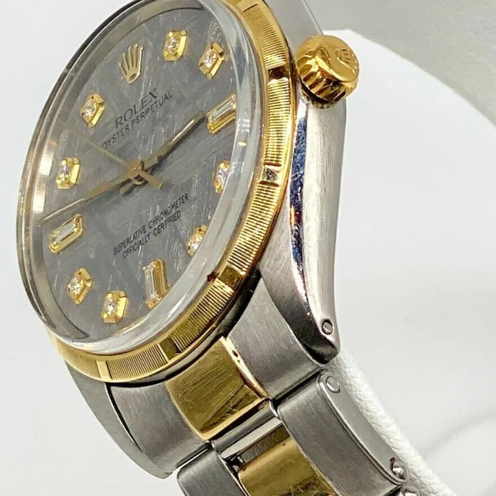 ROLEX 34MM VS G DIAMOND 18K GOLD OYSTER MEN'S!!!
